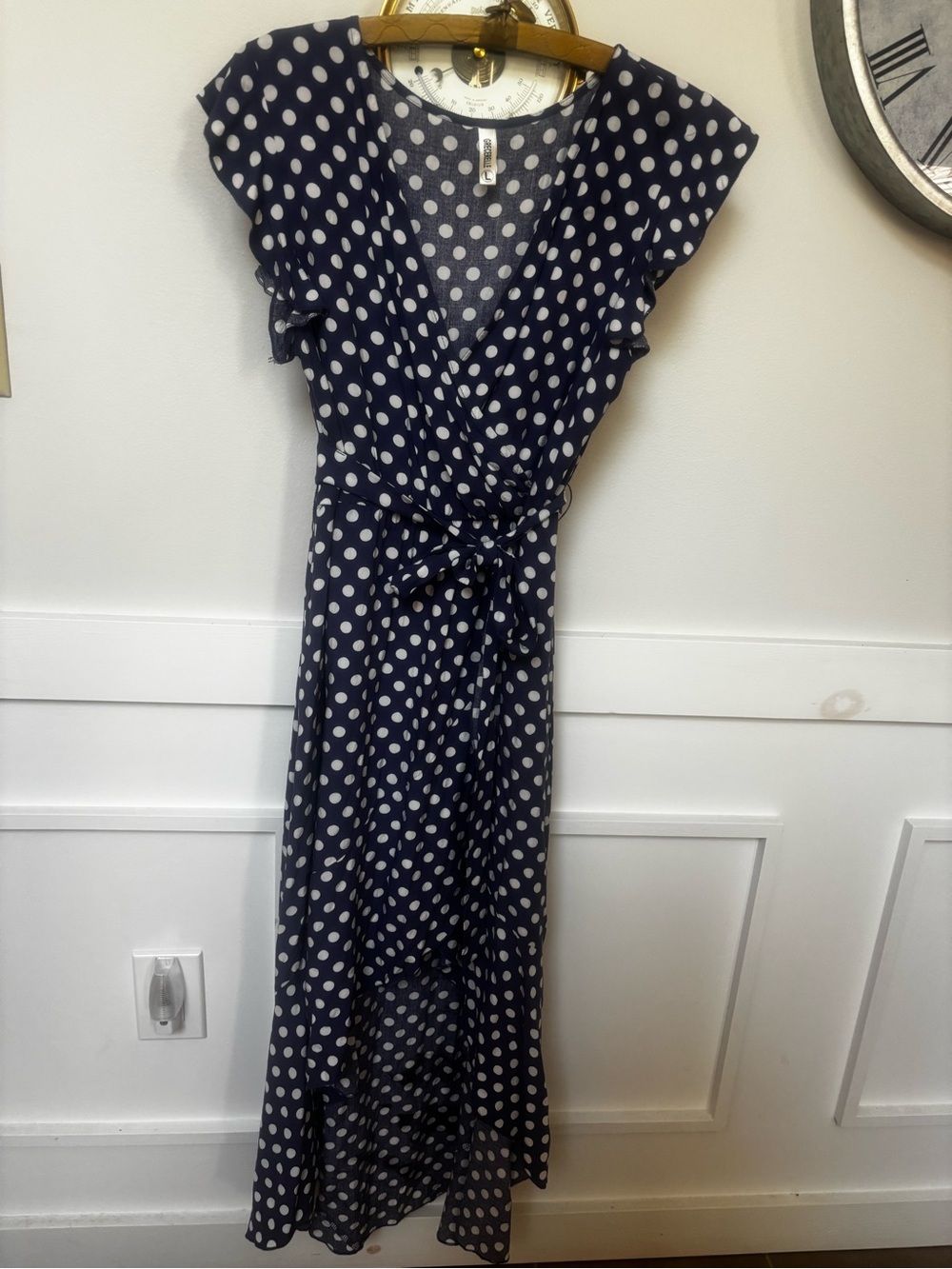 GRECERELLE 2026 Women's Spring Summer Boho Floral Print V-Neck Faux Wrap